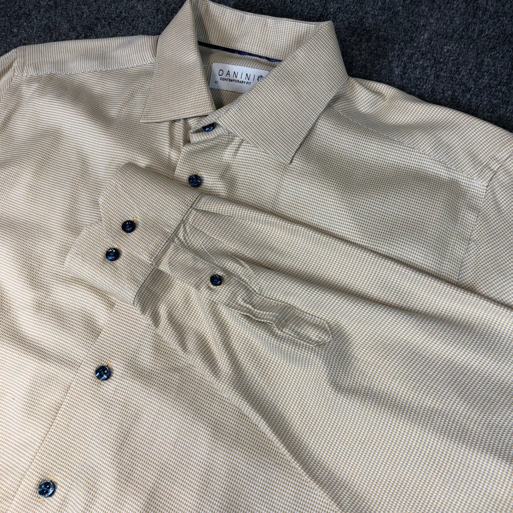 DANINI Contemporary Fit Button Down Shirt Mens‎ Dress Shirt Size 43/17